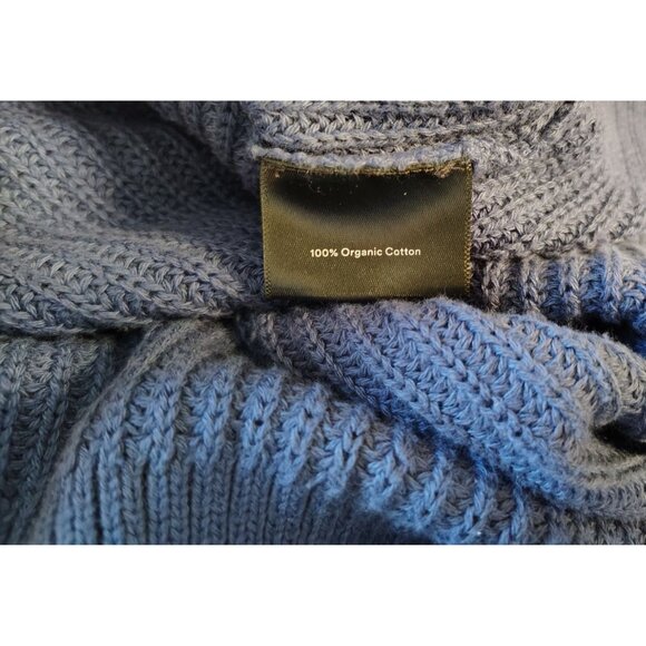 Summersalt Periwinkle Medium Sweater, Ruffle Shoulders. Organic Cotton, USA - Picture 4 of 4